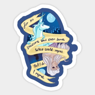 Unicorns Regret Sticker